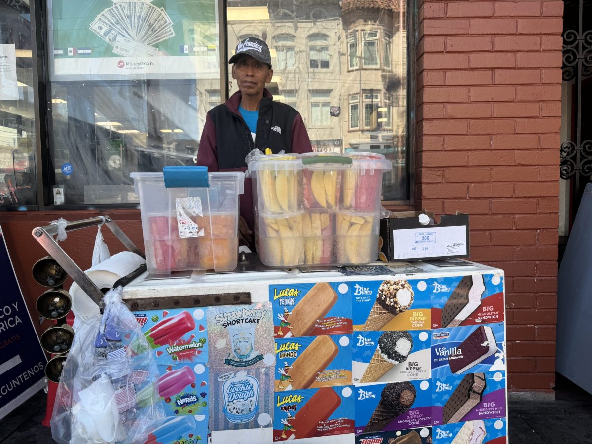Faustino Castro poses for a photo at the corner of 20th and Mission streets on Friday July 19, 2024. Photo by Oscar Palma.