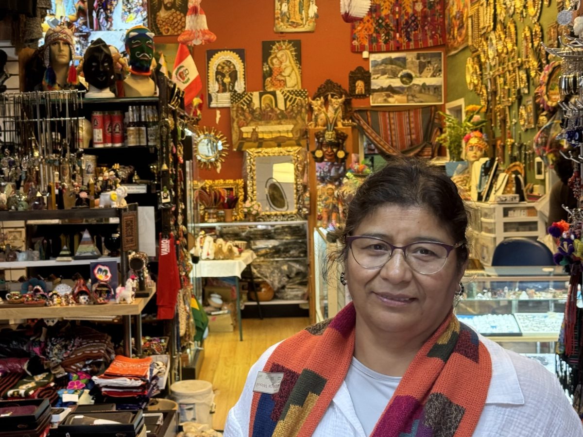 Juana Laurel poses for a photo inside of her store Qosqo Maky on Friday August 2, 2024. Photo by Oscar Palma.