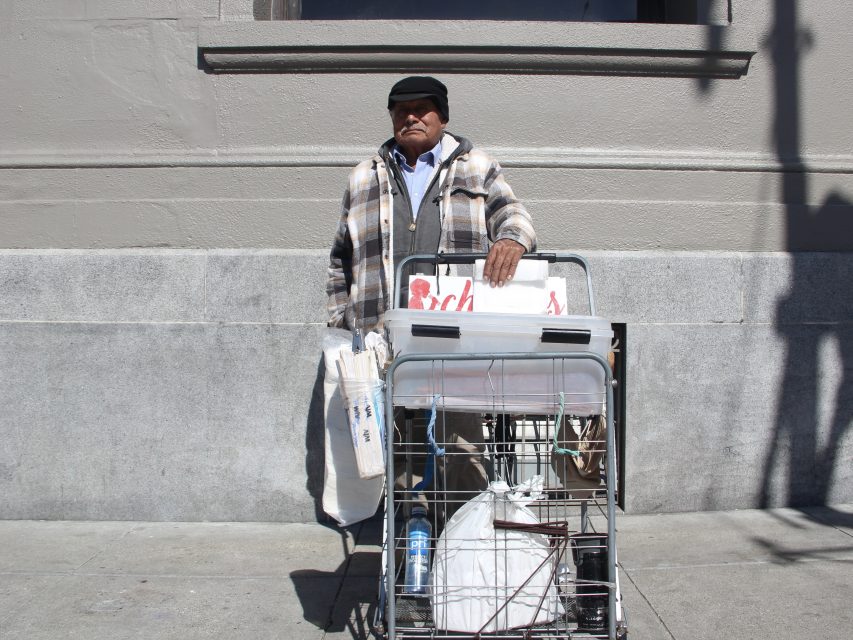 Raymundo Jimenez poses for a photo at the intersection of 21st and Mission streets on Friday Aug. 9, 2024. Photo by Oscar Palma.