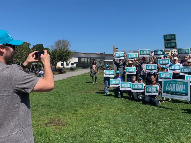 Canvassers for the Peskin campaign in Rossi Park on Monday September 3, 2024.
