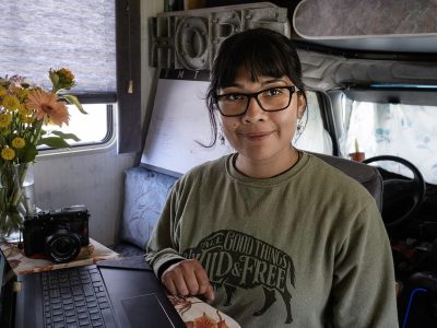 Yesica Prado posing for a photo. The award-winning reporter was arrested yesterday while covering an encampment sweep in Oakland. Photo courtesy of Yesica Prado.