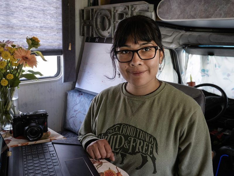 Yesica Prado posing for a photo. The award-winning reporter was arrested yesterday while covering an encampment sweep in Oakland. Photo courtesy of Yesica Prado.