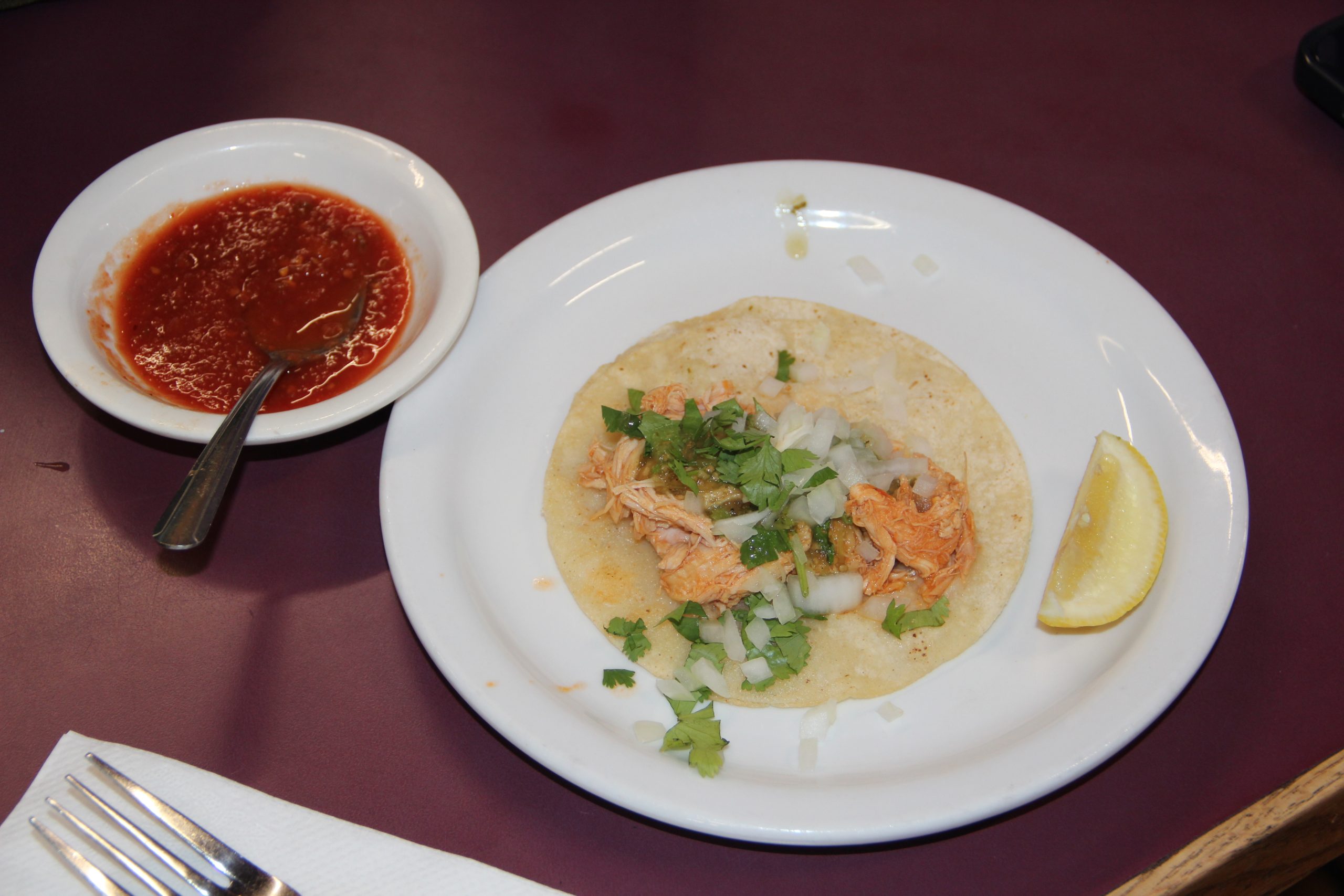 The chicken taco from Chava's Restaurant. Photo by Emmanuel Fonseca