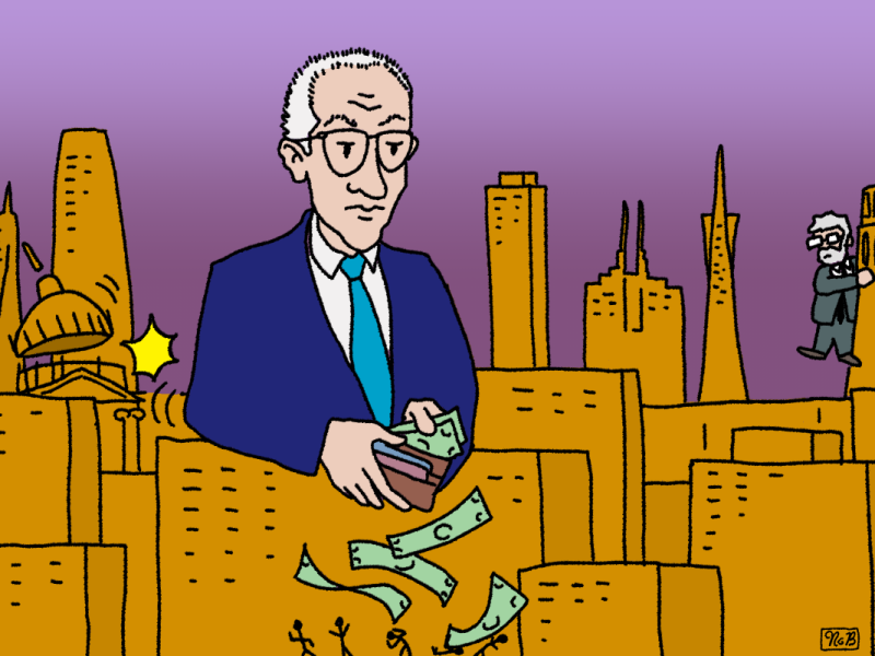 Who is Michael Moritz, and what does he want for San Francisco?