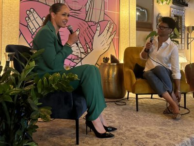 District Attorney Brooke Jenkins speaking at Manny's on June 13, 2024.