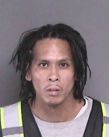 A person with long dark hair wearing a reflective vest and a gray shirt is looking at the camera.