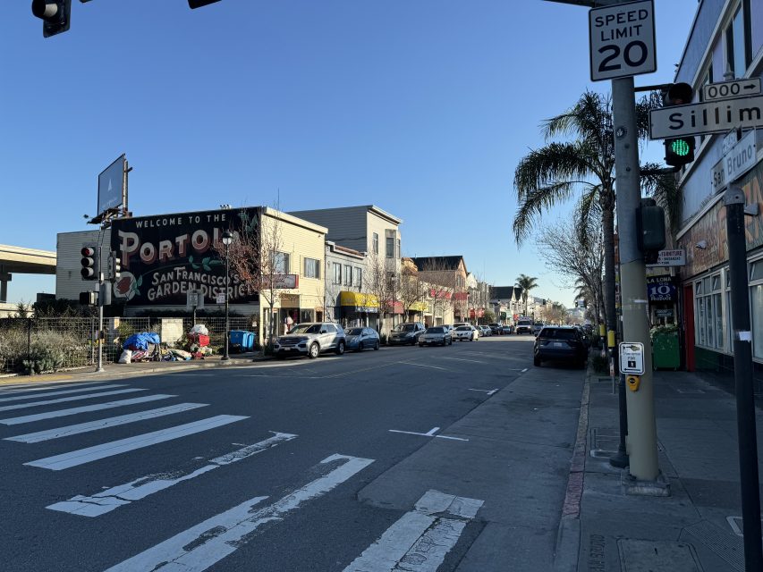A southbound view of San Bruno Avenue on Wednesday Dec. 4, 2024. Photo by Oscar Palma.