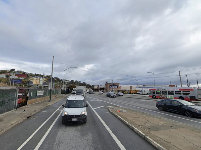 Bayshore Boulevard and Industrial Street in the Bayview.