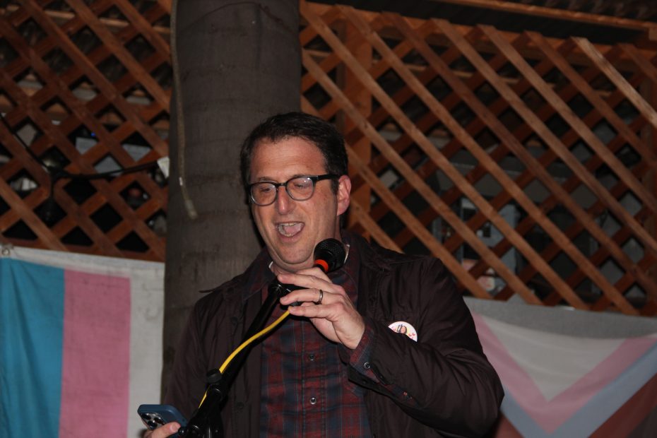 Former District 5 Supervisor Dean Preston at Hillary Ronen's farewell roast on Thursday Jan. 9, 2024. Photo by Oscar Palma.