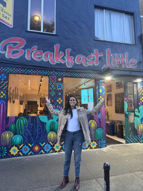 Jackie Fielder poses for a photo outside Breakfast Little on Wednesday Jan. 8, 2024. Photo courtesy of Sasha Gaona.