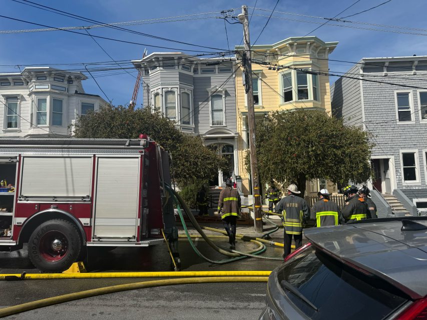 A one-alarm fire broke out at 14 Hill St. on March 25, 2025, and was quickly put out. Photo by Oscar Palma.
