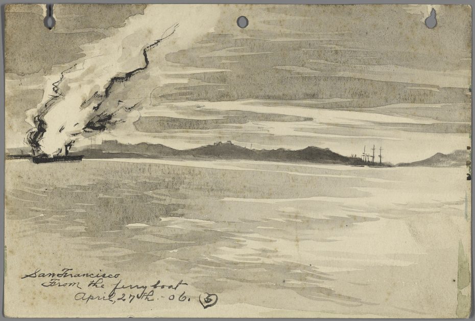 Days after the 1906 earthquake, one artist grabbed his