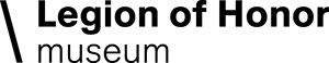The logo reads "Legion of Honor museum" in black text with a diagonal line before the word "Legion" on a white background.