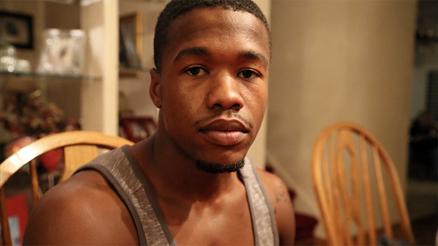 A man looking at the camera.