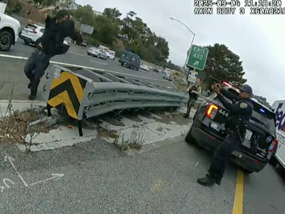 He was armed with scissors. SFPD countered with guns.