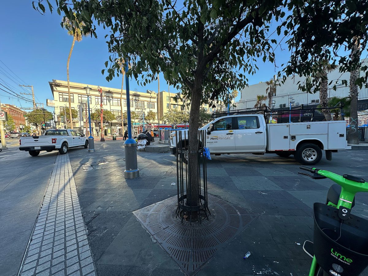 Day 207 at the 16th St. Plaza: Trucks move onto the plaza