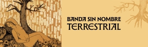 Illustrated cover art featuring a reclining figure under a tree, with the text "Banda Sin Nombre Terrestrial" on a beige background.