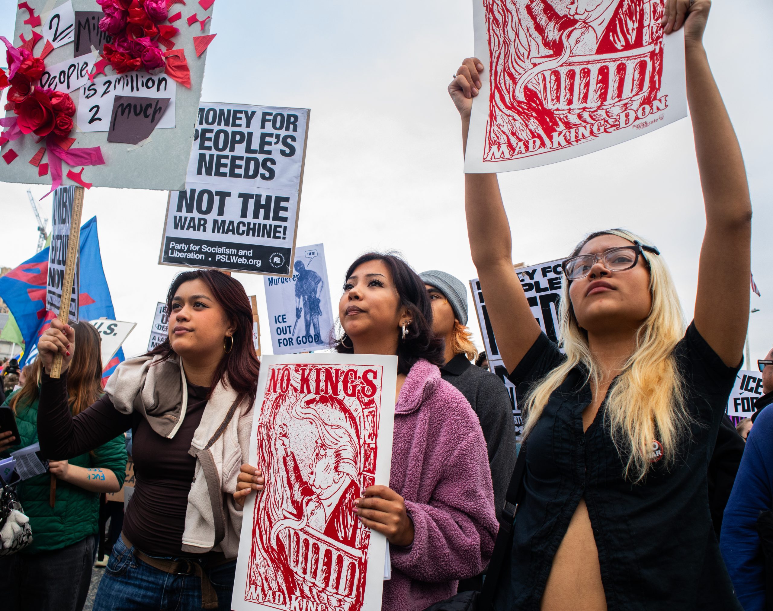 Photos: Hundreds protest on anniversary of Trump's inauguration