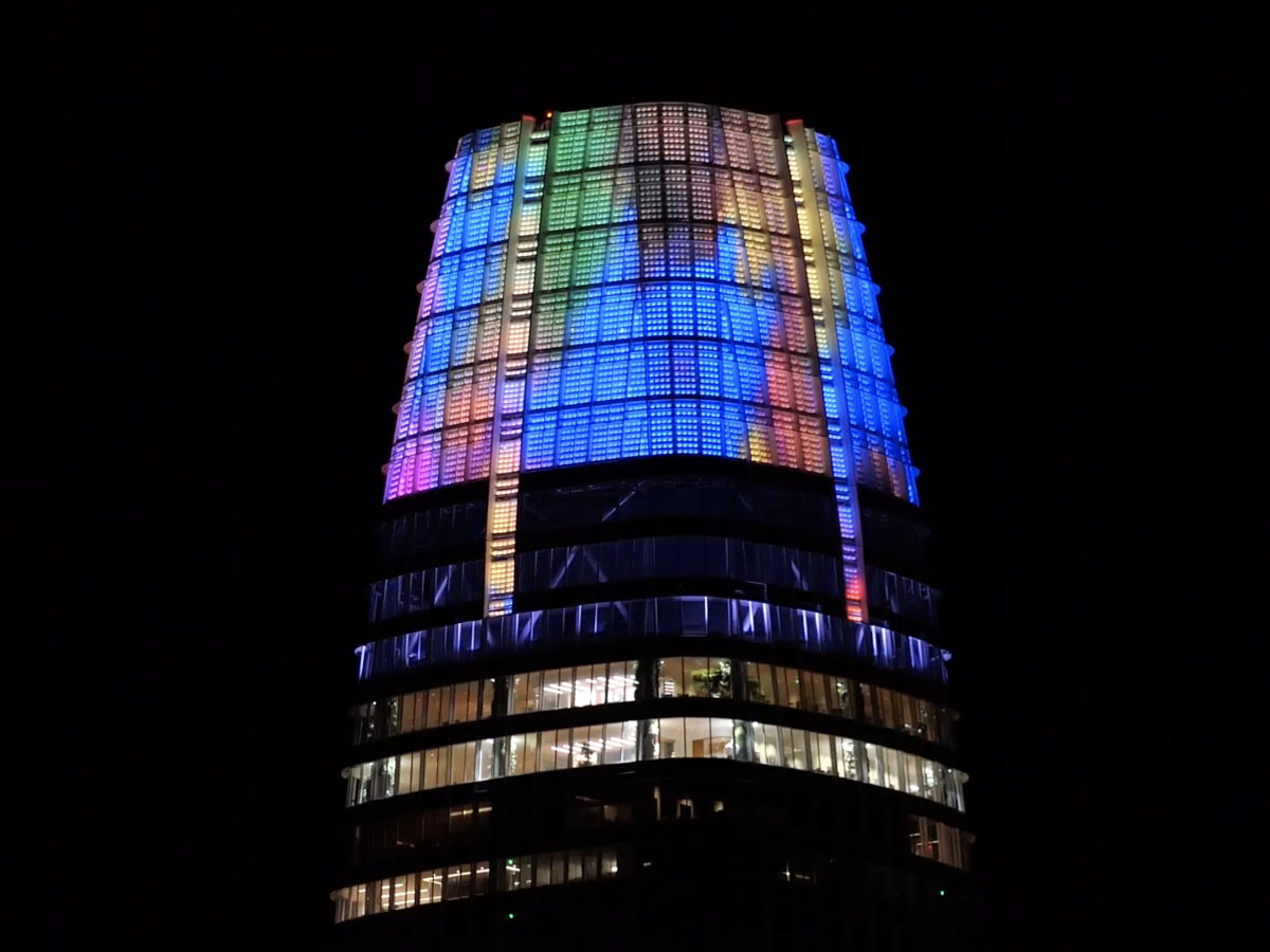 Holi at 1,070 feet: Salesforce Tower lights up for Indian festival of colors