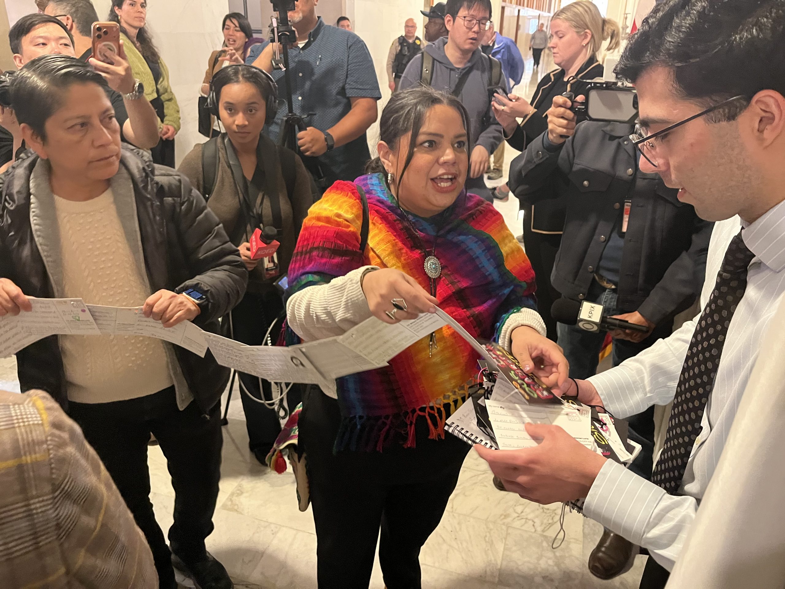 S.F. activists deliver 1,500 postcards to Lurie, asking to stop budget cuts